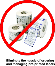 Save money No pre-printed asset id labels required